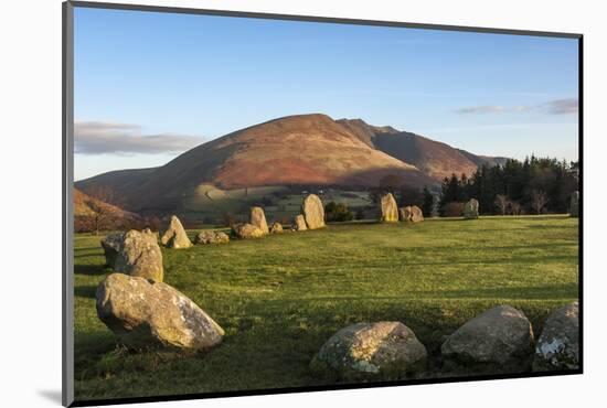 Castlerigg Stone Circle, Saddleback (Blencathra) behind, Lake District National Park, England-James Emmerson-Mounted Photographic Print