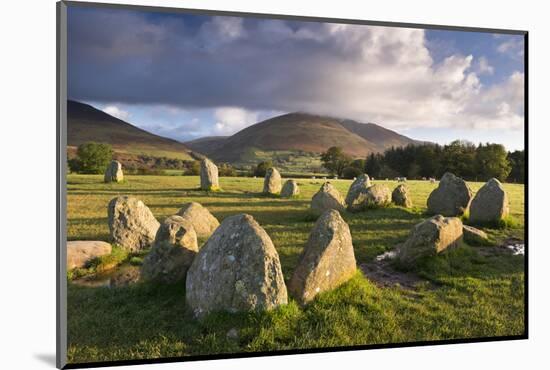 Castlerigg Stone Circle with Blencathra Mountain Behind, Lake District, Cumbria-Adam Burton-Mounted Photographic Print