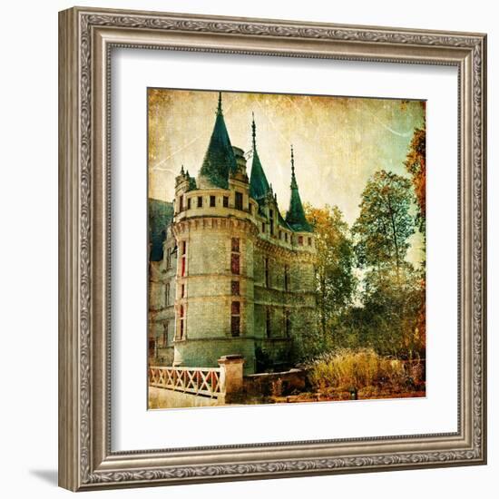 Castles Of France - Vintage Series-Maugli-l-Framed Art Print