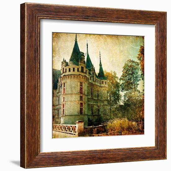 Castles Of France - Vintage Series-Maugli-l-Framed Art Print