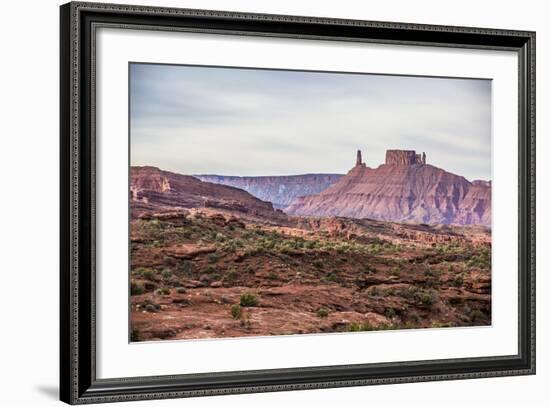 Castleton Tower & The Rectory As Seen From The Fisher Towers Campground - Moab, Utah-Dan Holz-Framed Photographic Print