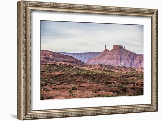 Castleton Tower & The Rectory As Seen From The Fisher Towers Campground - Moab, Utah-Dan Holz-Framed Photographic Print