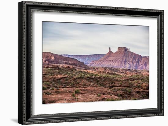 Castleton Tower & The Rectory As Seen From The Fisher Towers Campground - Moab, Utah-Dan Holz-Framed Photographic Print