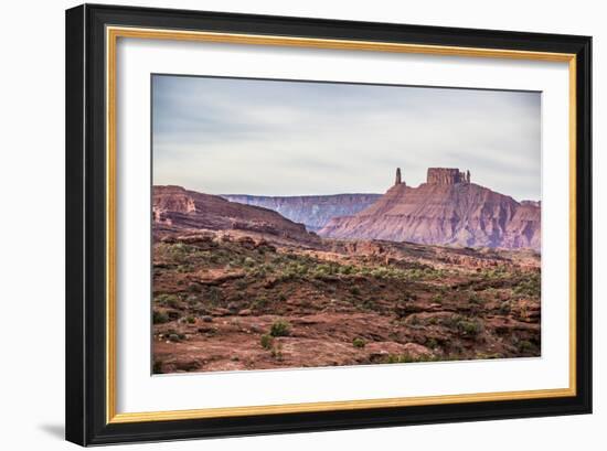 Castleton Tower & The Rectory As Seen From The Fisher Towers Campground - Moab, Utah-Dan Holz-Framed Photographic Print