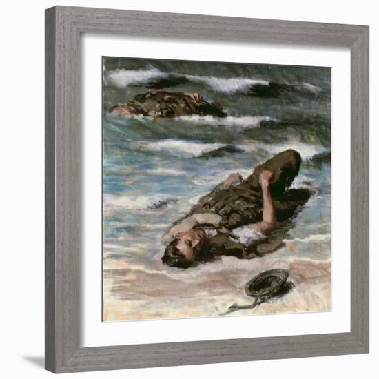 Casualty on the Beach at Dieppe, 1945-Alfred Hierl-Framed Giclee Print