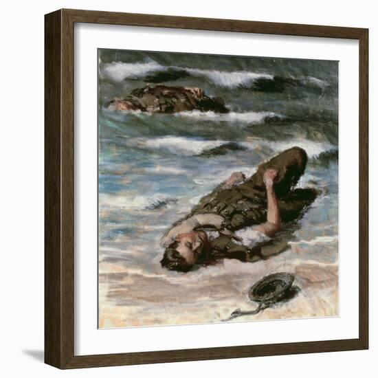 Casualty on the Beach at Dieppe, 1945-Alfred Hierl-Framed Giclee Print