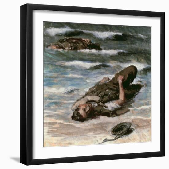 Casualty on the Beach at Dieppe, 1945-Alfred Hierl-Framed Giclee Print