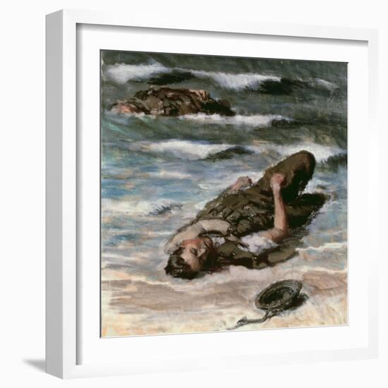 Casualty on the Beach at Dieppe, 1945-Alfred Hierl-Framed Giclee Print