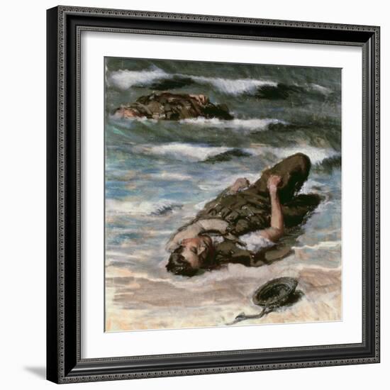 Casualty on the Beach at Dieppe, 1945-Alfred Hierl-Framed Giclee Print