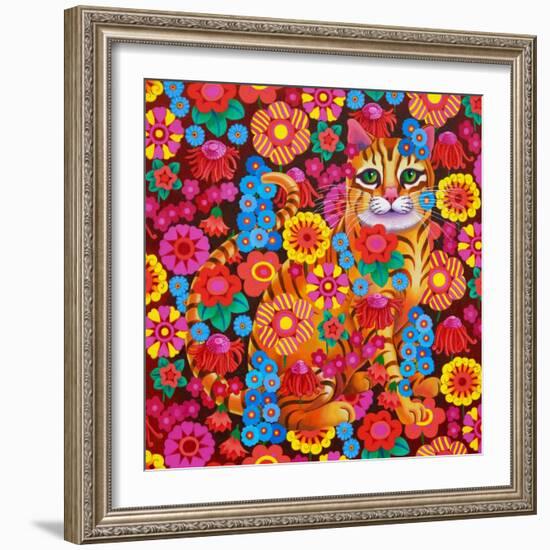 Cat, 2022, (Oil on Canvas)-Jane Tattersfield-Framed Giclee Print