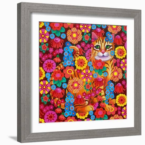 Cat, 2022, (Oil on Canvas)-Jane Tattersfield-Framed Giclee Print