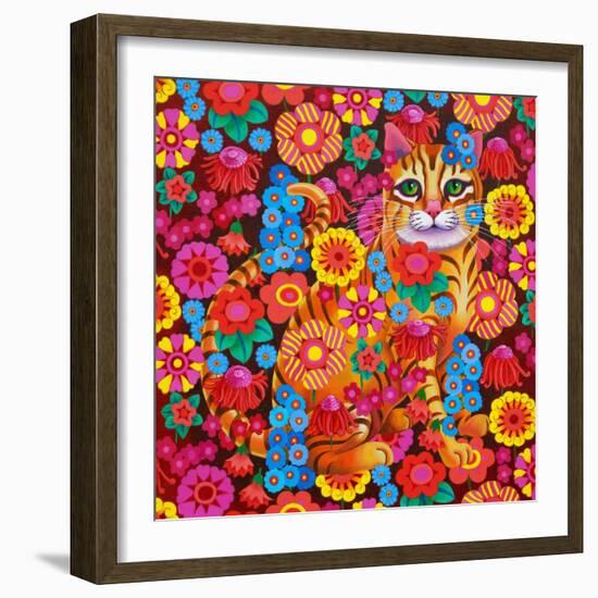 Cat, 2022, (Oil on Canvas)-Jane Tattersfield-Framed Giclee Print