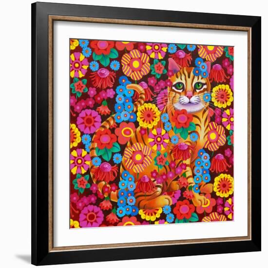 Cat, 2022, (Oil on Canvas)-Jane Tattersfield-Framed Giclee Print