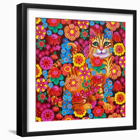 Cat, 2022, (Oil on Canvas)-Jane Tattersfield-Framed Giclee Print