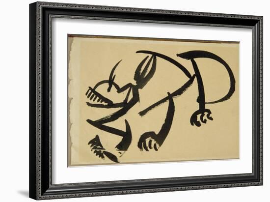 Cat About to Pounce, 1913-Henri Gaudier-brzeska-Framed Giclee Print