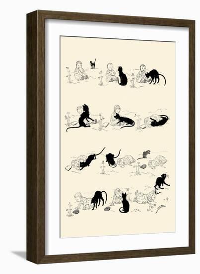 Cat and Baby-Théophile Alexandre Steinlen-Framed Art Print