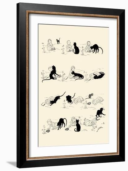 Cat and Baby-Théophile Alexandre Steinlen-Framed Art Print