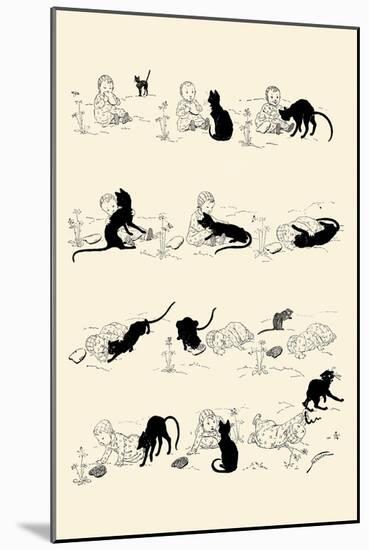 Cat and Baby-Théophile Alexandre Steinlen-Mounted Art Print