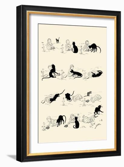 Cat and Baby-Théophile Alexandre Steinlen-Framed Art Print