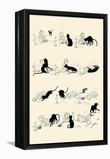 Cat and Baby-Théophile Alexandre Steinlen-Framed Stretched Canvas