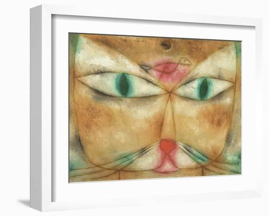 Cat and Bird-Paul Klee-Framed Premium Giclee Print