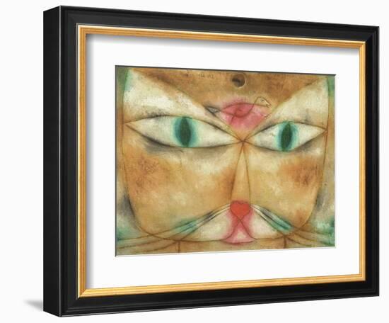 Cat and Bird-Paul Klee-Framed Giclee Print