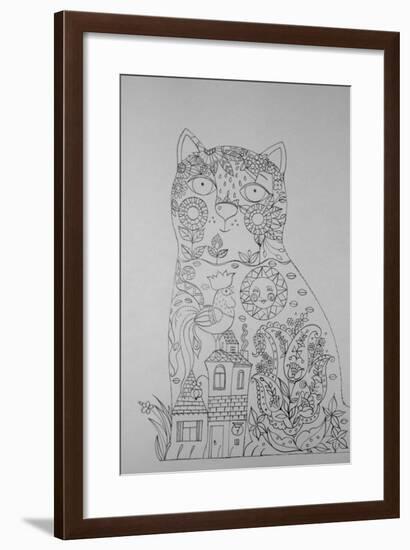 Cat And Cock 1-Oxana Zaika-Framed Giclee Print