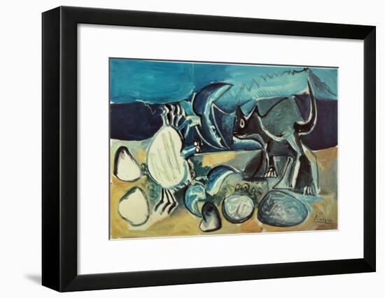 Cat and Crab on the Beach, 1965-Pablo Picasso-Framed Art Print