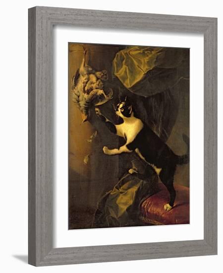 Cat and Dead Game-Alexandre-Francois Desportes-Framed Giclee Print