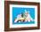 Cat and Dog, Cat Maine Coon and Corgi Puppy-Lilun-Framed Photographic Print