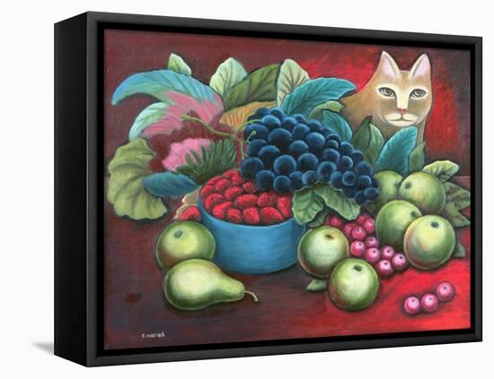 Cat and Fruit-Jerzy Marek-Framed Premier Image Canvas