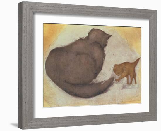 Cat and Kitten-Edward Burne-Jones-Framed Giclee Print