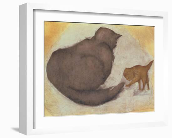 Cat and Kitten-Edward Burne-Jones-Framed Giclee Print