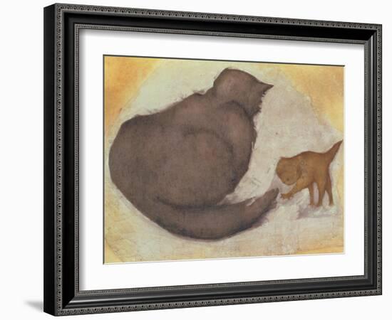 Cat and Kitten-Edward Burne-Jones-Framed Giclee Print