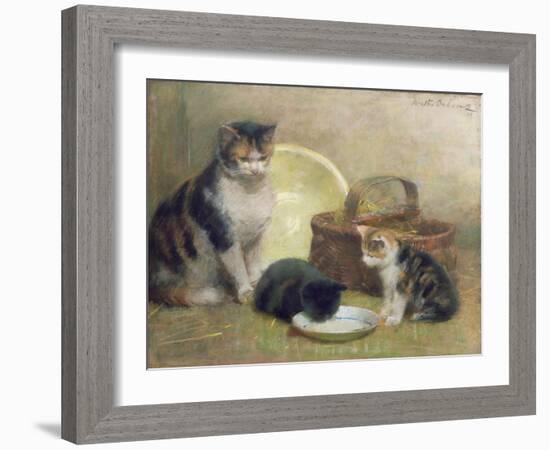 Cat and Kittens, 1889-Walter Frederick Osborne-Framed Giclee Print