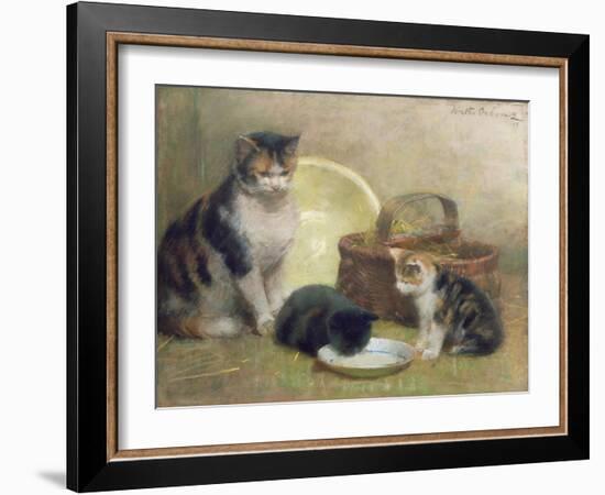 Cat and Kittens, 1889-Walter Frederick Osborne-Framed Giclee Print