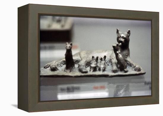 Cat and Kittens-Unknown-Framed Premier Image Canvas