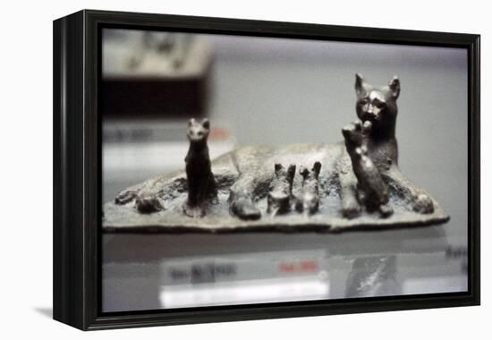 Cat and Kittens-Unknown-Framed Premier Image Canvas