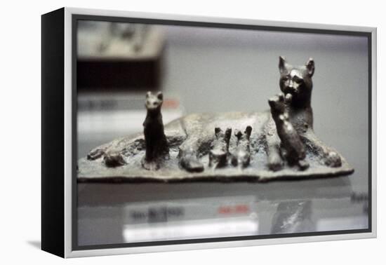 Cat and Kittens-Unknown-Framed Premier Image Canvas