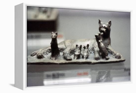 Cat and Kittens-Unknown-Framed Premier Image Canvas