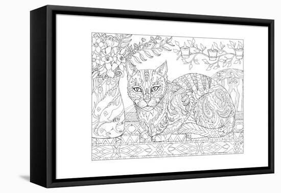 Cat and Mice - Cat Me If You Can-Pamela J. Smart-Framed Premier Image Canvas