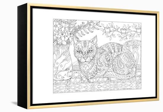 Cat and Mice - Cat Me If You Can-Pamela J. Smart-Framed Premier Image Canvas