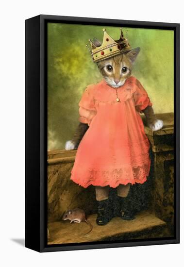 Cat and Mouse 2-J Hovenstine Studios-Framed Premier Image Canvas