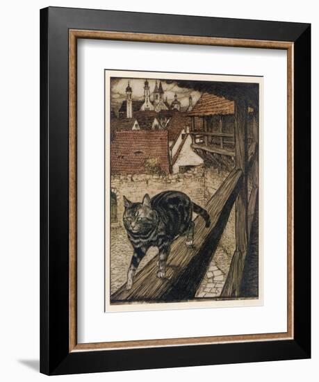 Cat and Mouse-Arthur Rackham-Framed Photographic Print