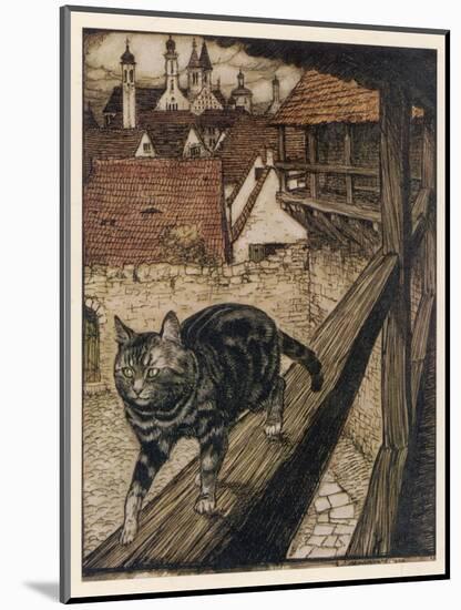 Cat and Mouse-Arthur Rackham-Mounted Photographic Print