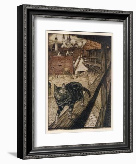 Cat and Mouse-Arthur Rackham-Framed Photographic Print