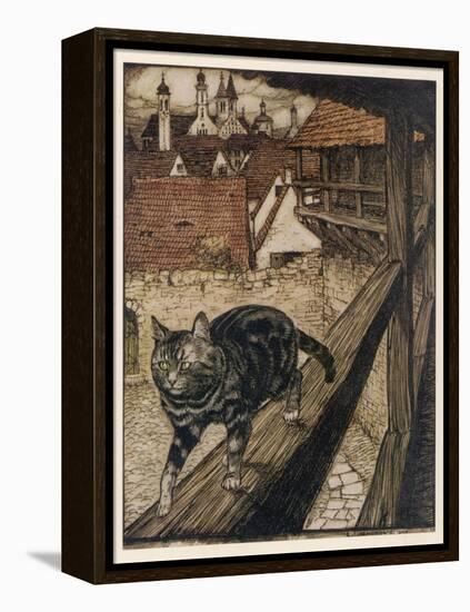 Cat and Mouse-Arthur Rackham-Framed Premier Image Canvas