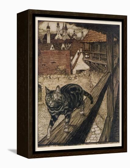 Cat and Mouse-Arthur Rackham-Framed Premier Image Canvas