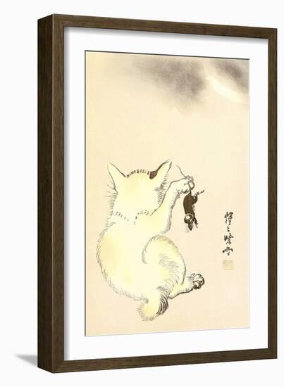 Cat and Mouse-Kyosai Kawanabe-Framed Giclee Print