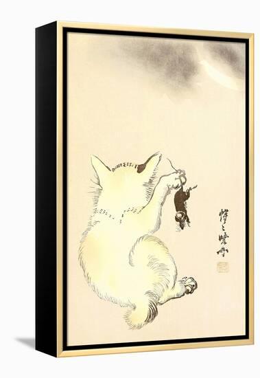 Cat and Mouse-Kyosai Kawanabe-Framed Premier Image Canvas